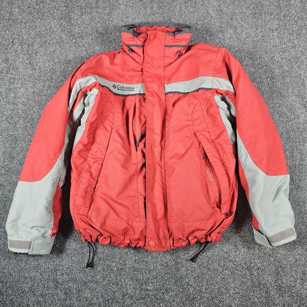 Columbia Interchange 3 in 1 Jacket Men's Small Red Gorpcore Coat STAINED FAIR